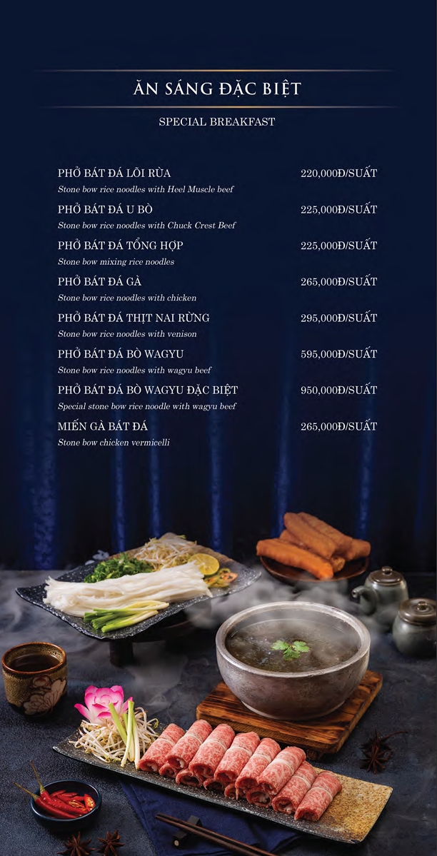 menu ăn sáng nhà hàng 80b trần phú