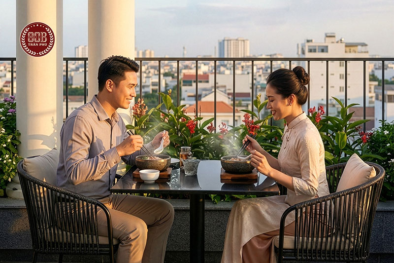 View tầm cao thưởng Phở bát đá 37 giữa lòng Hà Nội đầy chất thơ