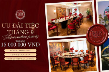 Ưu đãi tiệc tháng 9 - Tri ân đến 15 triệu đồng